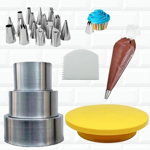 Kit Confeiteiro Isamar Bailarina De Bolo Amarela Formas Bico 378