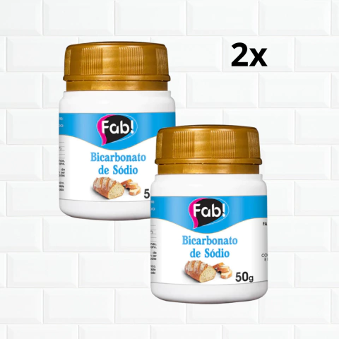 Kit 2 Bicarbonato de Sódio 50g Fab! Confeitaria 814