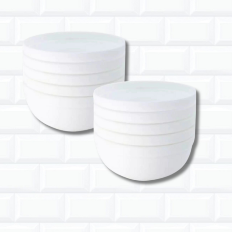 10 Mini Bowl Tigela Plástico Branco Pote Cumbuca 340ml 835