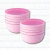 Kit 10 Mini Bowl Tigela Plástico Pote Cumbuca 340ml Rosa 838