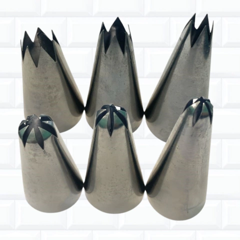 Kit Bico Confeitar Inox 1B + 1M 3 pçs P M G Inox Pitanga 856