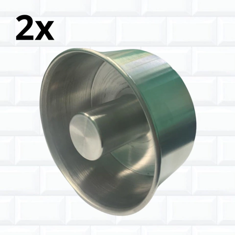 Kit 2 Forma Pudim Bolo Torta Suíça Reta 13x6 cm Furo 860