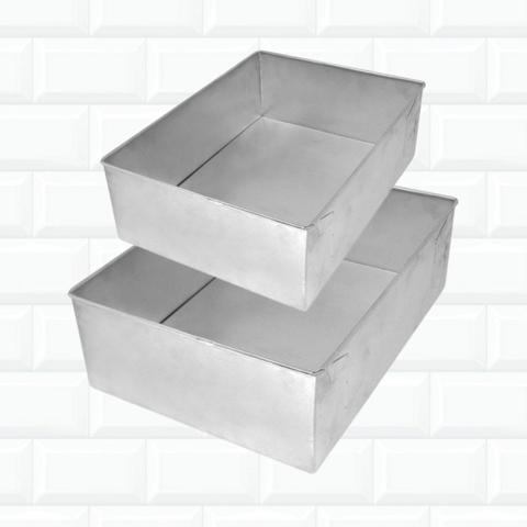 Kit 2 Formas De Bolo Retangular 20x15x10 + 25x17x10 Cm 547