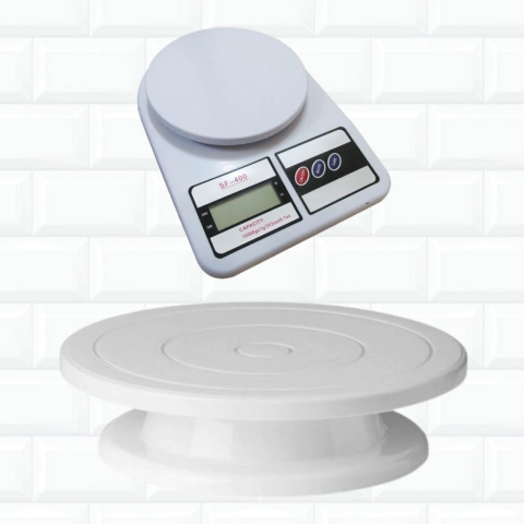 Kit Confeitaria Bailarina De Bolo + Balança 10 Kg 494