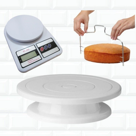 Kit Confeiteiro Bailarina Giratória Balança Nivelador 775