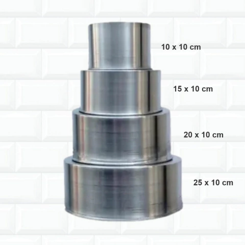 Kit Formas De Bolo Redonda 4 Peças 11/15/20/25 cm 274