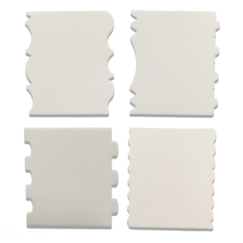 KIT MINI ESPÁTULAS DECORATIVAS COM 4 PEÇAS - BRANCO