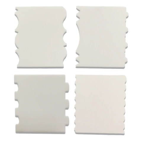 KIT MINI ESPÁTULAS DECORATIVAS COM 4 PEÇAS - BRANCO