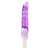 Vibrador pessoal roxo em formato de pênis, com textura detalhada, medindo 17,5 x 3 cm.