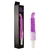 Vibrador Ponto G Jelly Roxo com embalagem preta, possui formato curvado e texturizado para estimulação.