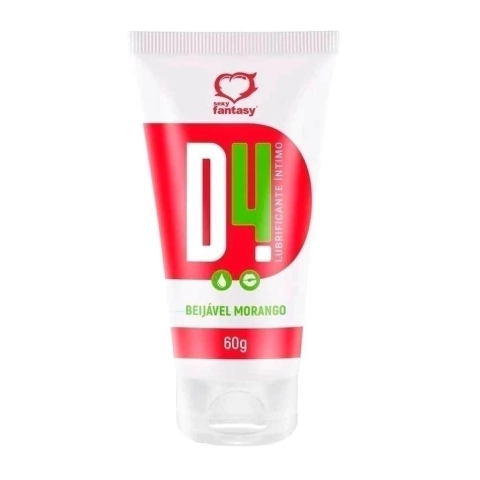 Lubrificante Beijável D4 Morango - 60g - comprar online