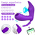 Vibrador de calcinha via smartphone na cor rosa, com design ergonômico e 9 modos de vibração e sucção, ideal para prazer pessoal.