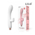 Vibrador Ponto G Recarregável em cor branca, com design elegante e embalagem destacando o modelo Emily Vibrator.