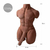 Masturbador meio corpo em Cyberskin com detalhes realistas, medindo 73cm de altura e 42cm de largura.