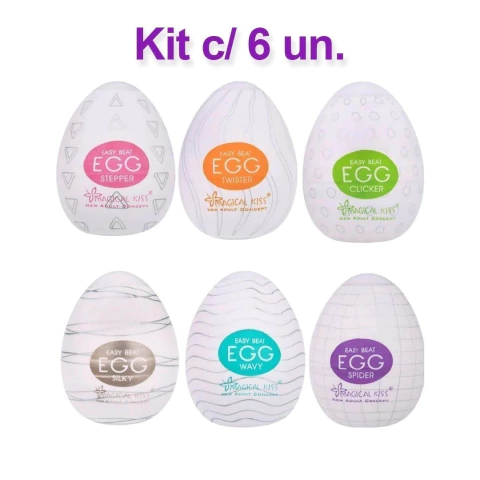 Kit Egg Magical Kiss - c/ 6 Ovinhos Masturbadores