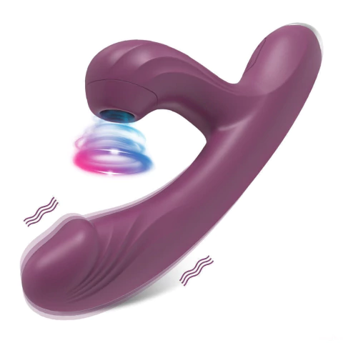 Vibrador e Estimulador Clitoriano c/ 10 modos Roxo - USB - comprar online