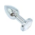 Plug Anal de Metal c/ Pedra Tam. PP - 6,6 x 2,2 cm
