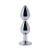 Plug Anal em Metal Escalonado c/ Pedra - 10,4 x 2,6 cm - loja online