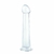 Plug anal em silicone liso, com formato alongado e ponta arredondada, medindo 15x3 cm.