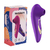 Vibrador Sugador Super Luxo Recarregável na cor roxa, acompanhado de sua embalagem colorida.