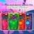 Embalagens coloridas dos produtos Yummy Summer, incluindo Tapa Sexo Comestível Neon - Ice Menta, com fundo de palmeiras e pôr do sol.