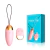 Vibrador Bullet sem fio Spark of Love na cor rosa, acompanhado de controle remoto e embalagem.