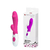 Vibrador Snappy em silicone rosa com embalagem, 19,5 x 4 cm, ideal para estimulação do ponto G e uso como vibrador rabbit.