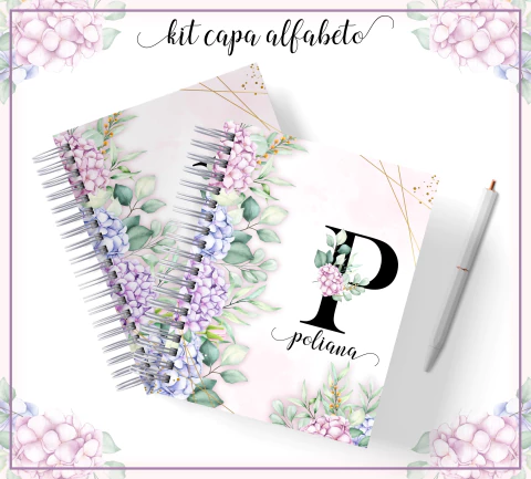 Caderno Alfabeto Floral