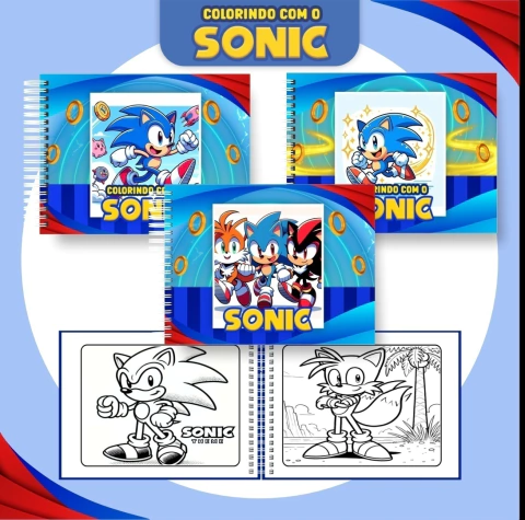 Livro de Colorir Sonic - comprar online