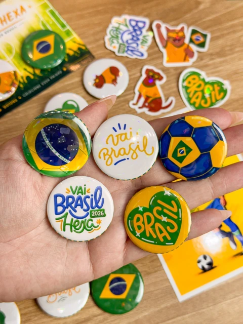 Bottons Copa do Mundo Brasil 3,5 cm