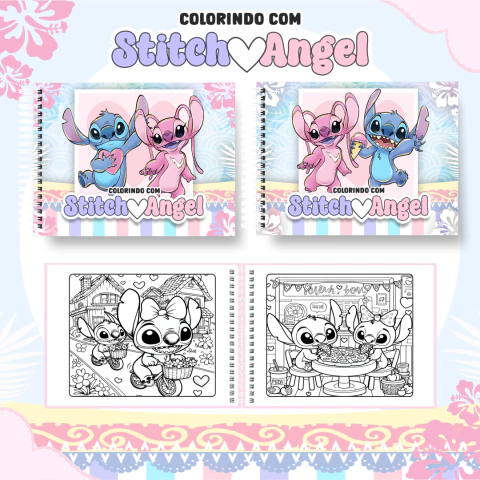 Livro de Colorir Stitch e Angel - comprar online