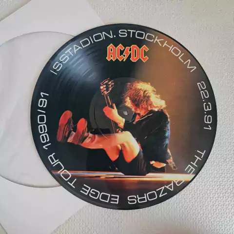 AC/DC - Isstadion. Stockholm 22.3.91 The Razors Edge Tour 1990/91 Vinil Picture