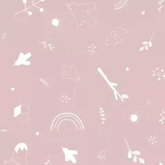 Acolchado Tussor Naturaleza rosa - comprar online