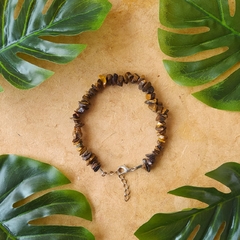 Pulseira de Cascalho - Olho de Tigre
