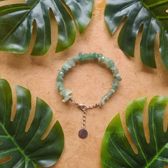 Pulseira de Cascalho - Quartzo Verde
