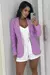 Blazer Montaria Tricomix cumprido - Fina Rosa Boutique