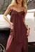 Vestido Longo Twill Tricomix - Fina Rosa Boutique