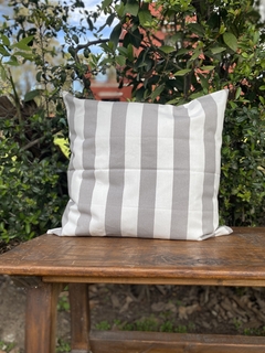 Funda de almohadon en tusor rayas gruesas - tienda online