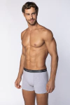 Cueca Lupo AM Boxer Kit2 Algodão Preto e Cinza