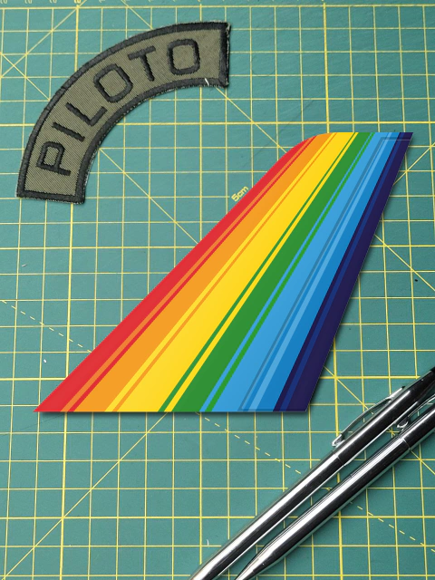 Cauda Decorativa - TRANSBRASIL -> Arco-Iris - Speed Tails (M)