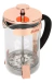 Imagen de Cafetera Embolo Hudson Vidrio Acero 600ml Cobre