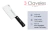Cuchillo Rectangular 16cm Acero Inox. 3 Claveles Uniblock - comprar online