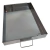 Asadera Con Asas Rebatibles Acero Inoxidable Acermel 30x40cm Gris