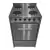 Cocina Industrial Electrica 4 Hornallas + Horno Speedy Gris Oscuro