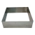 Molde Cuadrado Acero Inoxidable Acermel 22x22x6cm Plateado