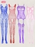 Kit 4 Bodystockings Sensuais Plus Size Body com Abertura Meia Arrastão ElaShopp na internet