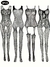 Kit 4 Bodystockings Sensuais Plus Size Body com Abertura Meia Arrastão ElaShopp