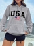 Moletom Feminino Casual com Estampa USA e Capuz ElaShopp - ElaShopp.com