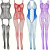 Imagem do Kit 4 Meia Arrastão Virilha Aberta Bodystocking ElaShopp