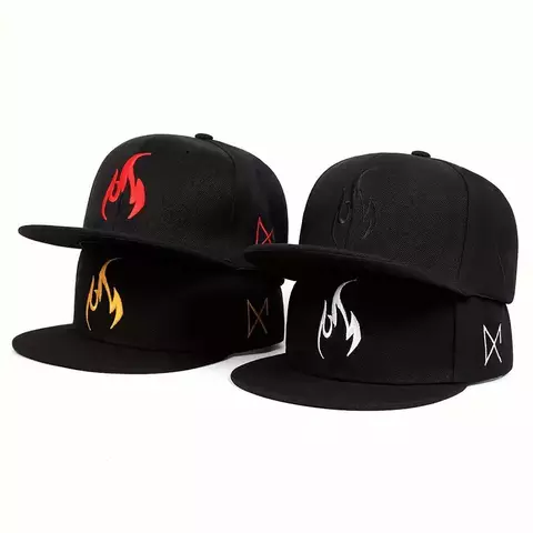 Boné Beisebol Snapback Unissex Bordado Aba Reta
